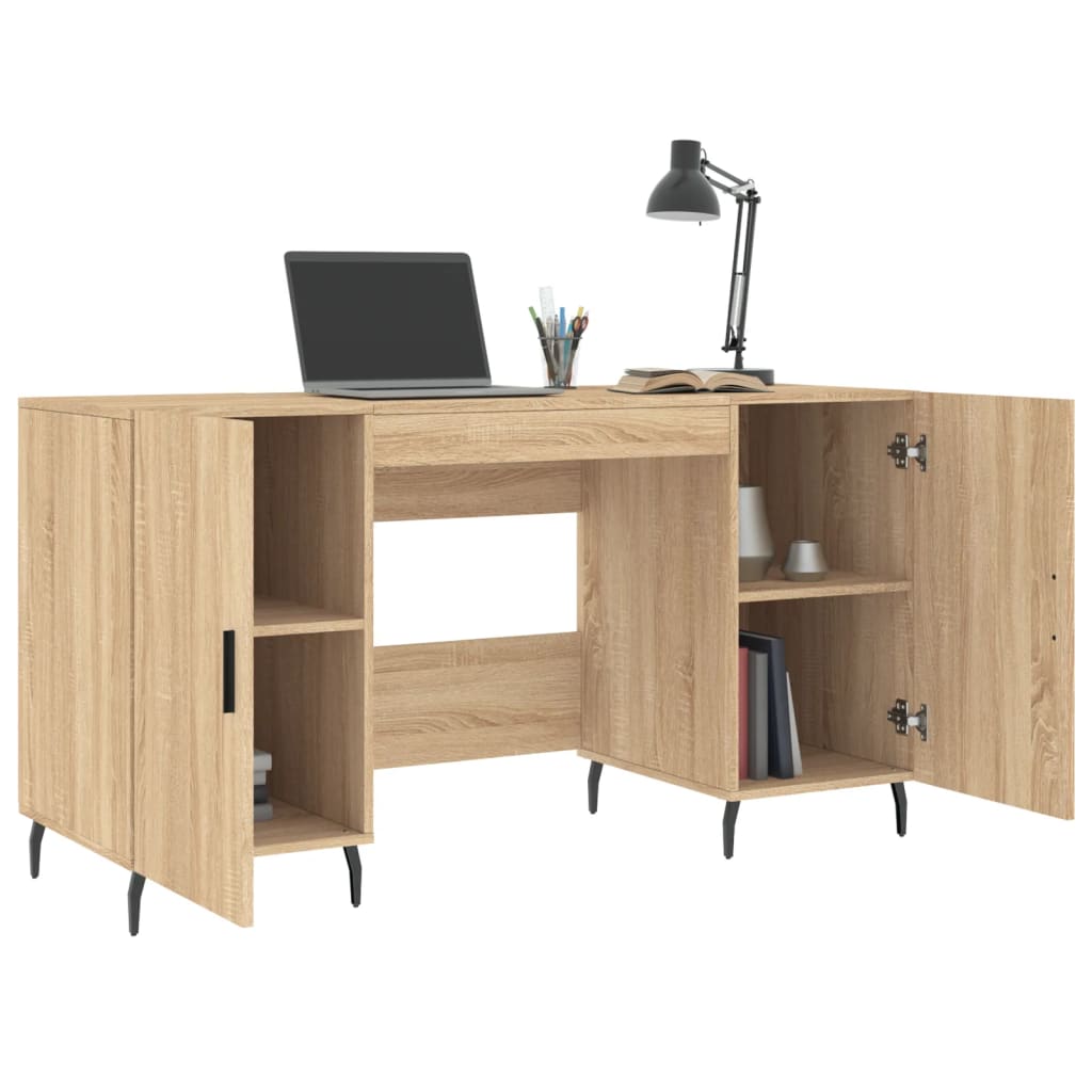 vidaXL Bureau chêne sonoma 140x50x75 cm bois d'ingénierie