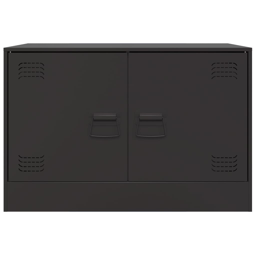 vidaXL Meuble TV noir 67x39x44 cm acier