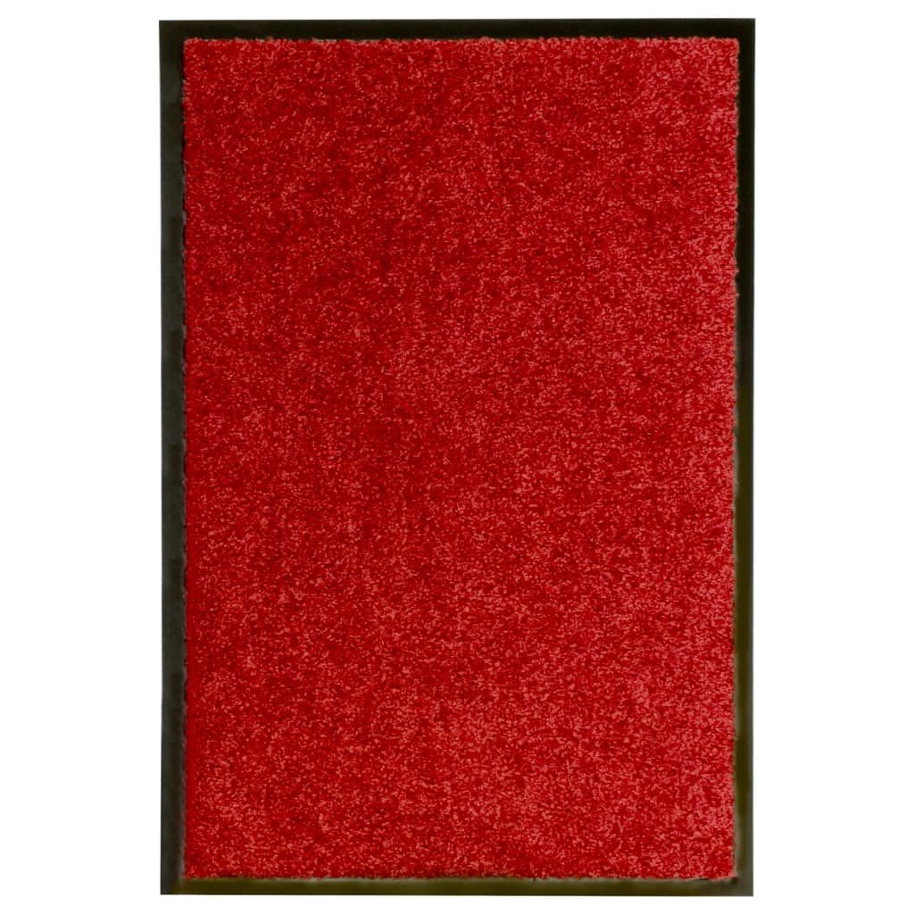 vidaXL Paillasson lavable Rouge 40x60 cm