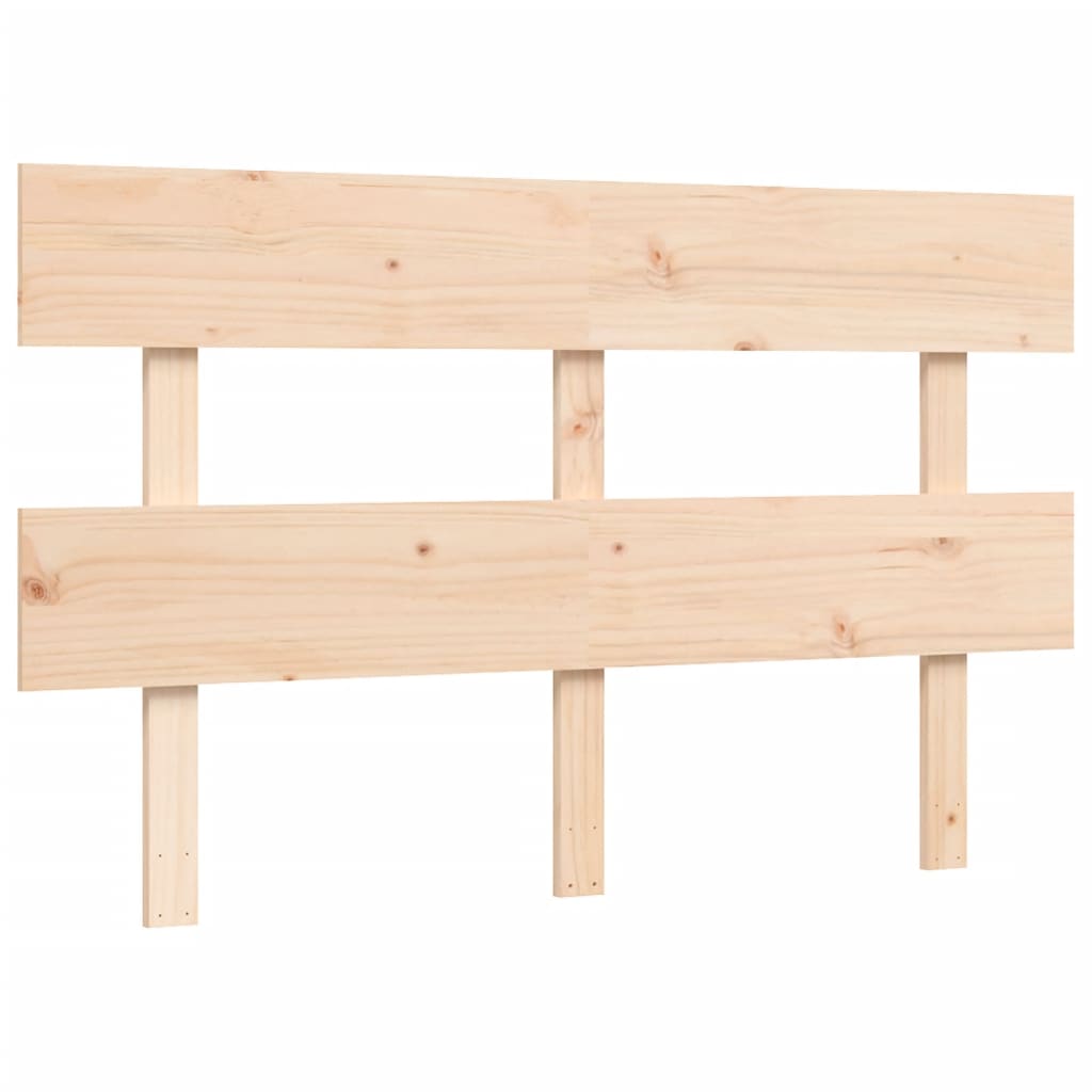 vidaXL Lit pour personne âgée et tête de lit 140x190 cm bois massif