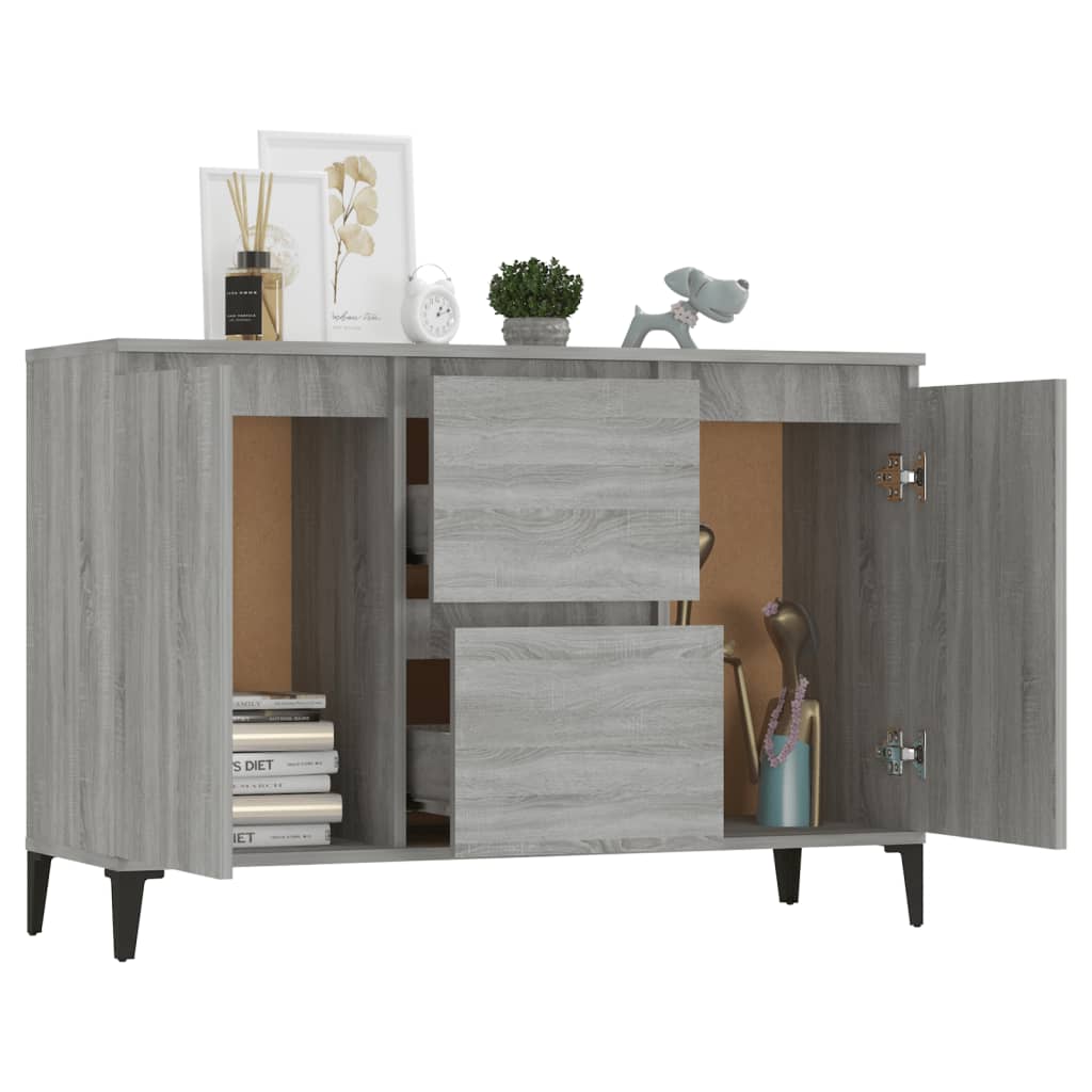 vidaXL Buffet Sonoma gris 104x35x70 cm Bois d'ingénierie