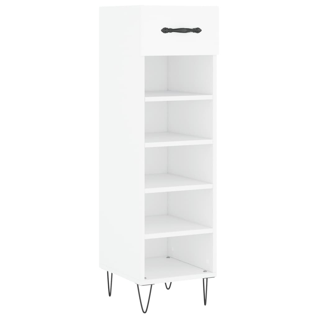 vidaXL Armoire à chaussures blanc 30x35x105 cm bois d'ingénierie