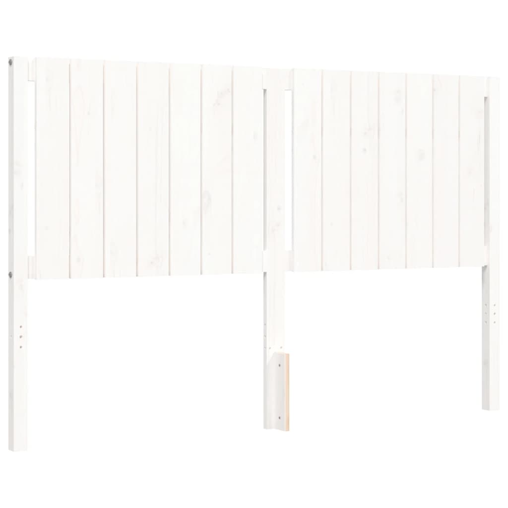 vidaXL Cadre de lit sans matelas blanc bois de pin massif