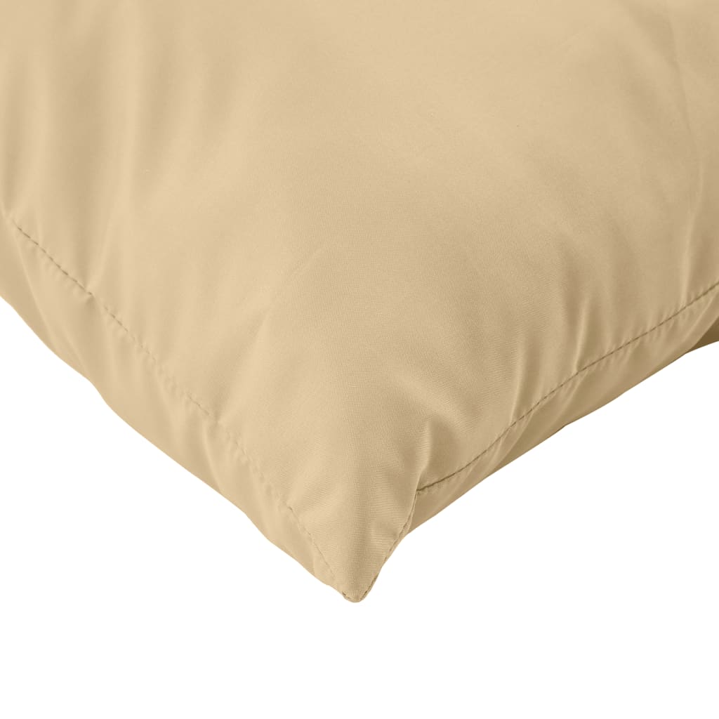 vidaXL Coussins de palette lot de 2 beige mélangé tissu