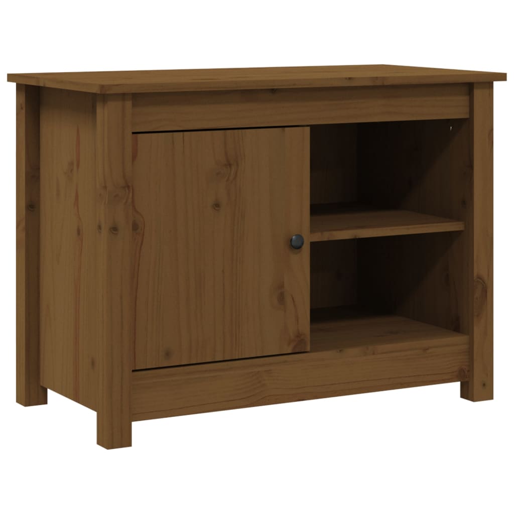 vidaXL Meuble TV Marron miel 70x36,5x52 cm Bois de pin massif