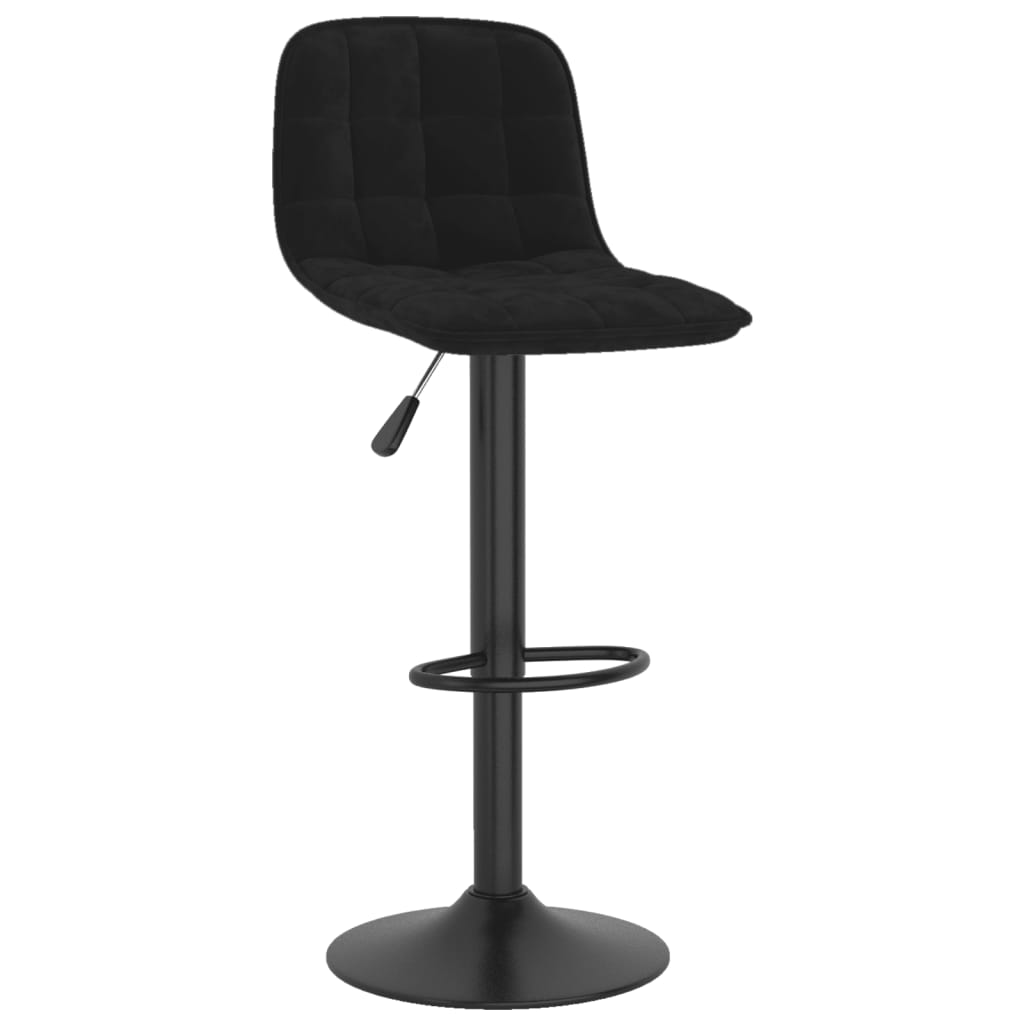 vidaXL Tabourets de bar 2 pcs Noir Velours