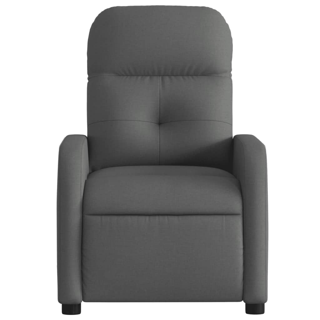 vidaXL Fauteuil inclinable Gris foncé Tissu