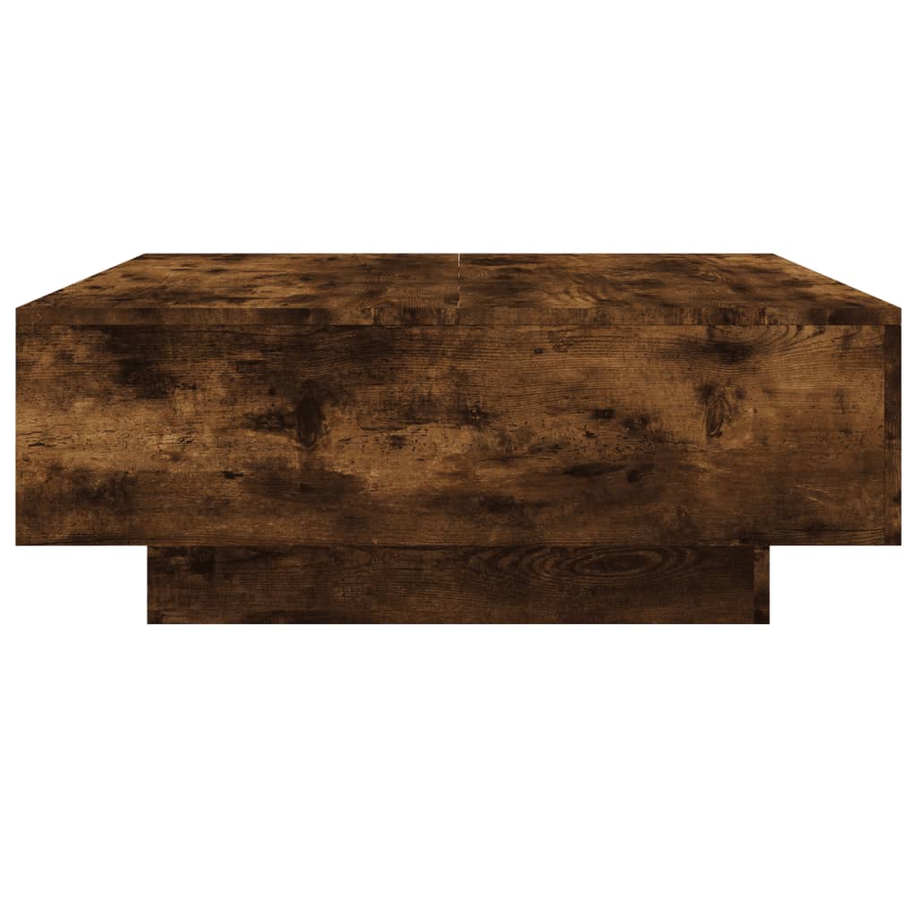 vidaXL Table basse chêne fumé 80x80x31 cm bois d'ingénierie