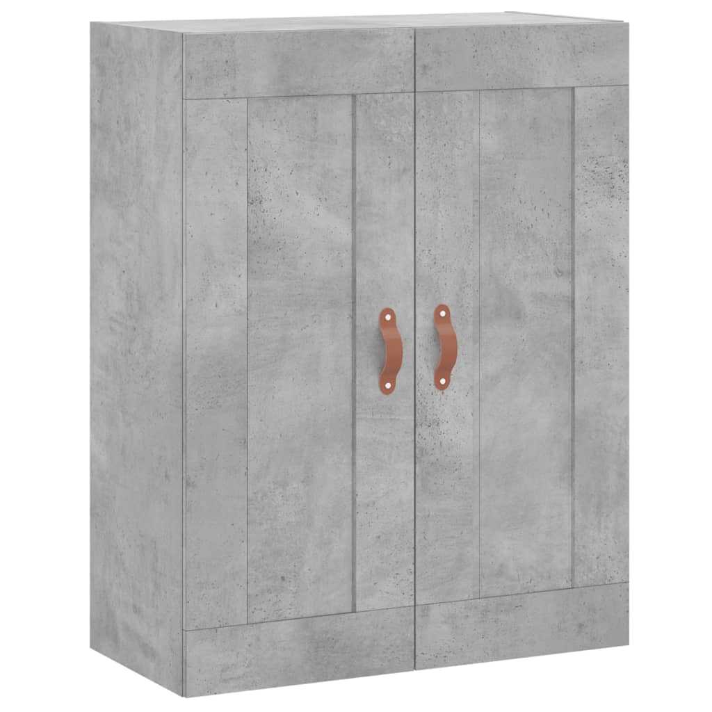 vidaXL Armoires murales 2 pcs gris béton bois d'ingénierie