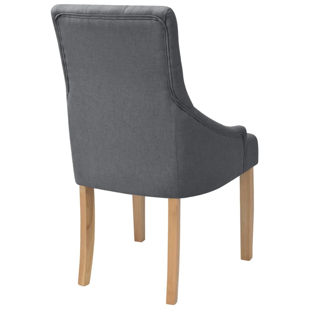 vidaXL Chaises à manger lot de 4 gris foncé tissu