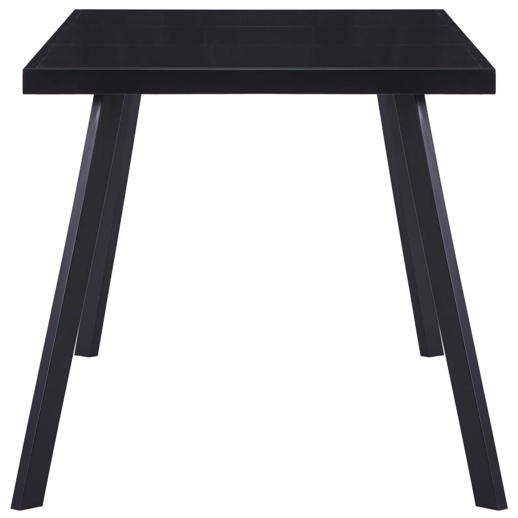 vidaXL Table à manger Noir 180x90x75 cm Verre trempé