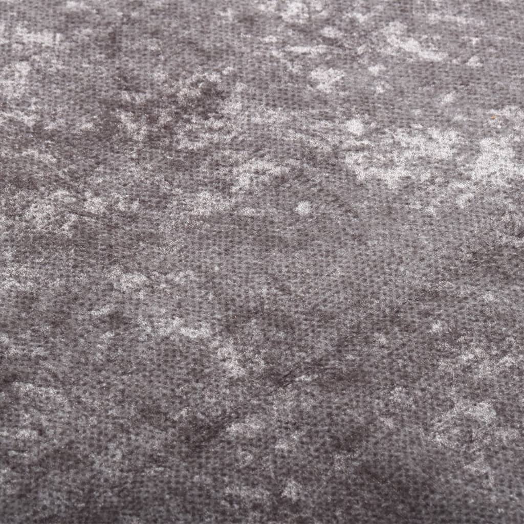 vidaXL Tapis lavable antidérapant 80x300 cm Gris