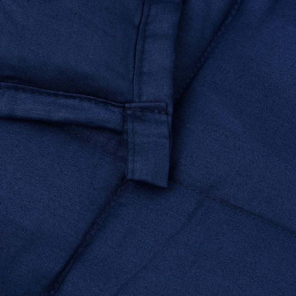 vidaXL Couverture lestée Bleu 220x230 cm 11 kg Tissu