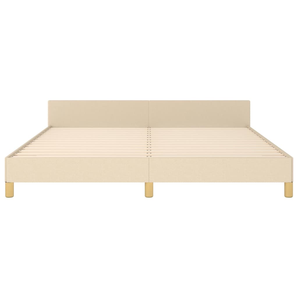 vidaXL Cadre de lit sans matelas crème 180x200 cm tissu