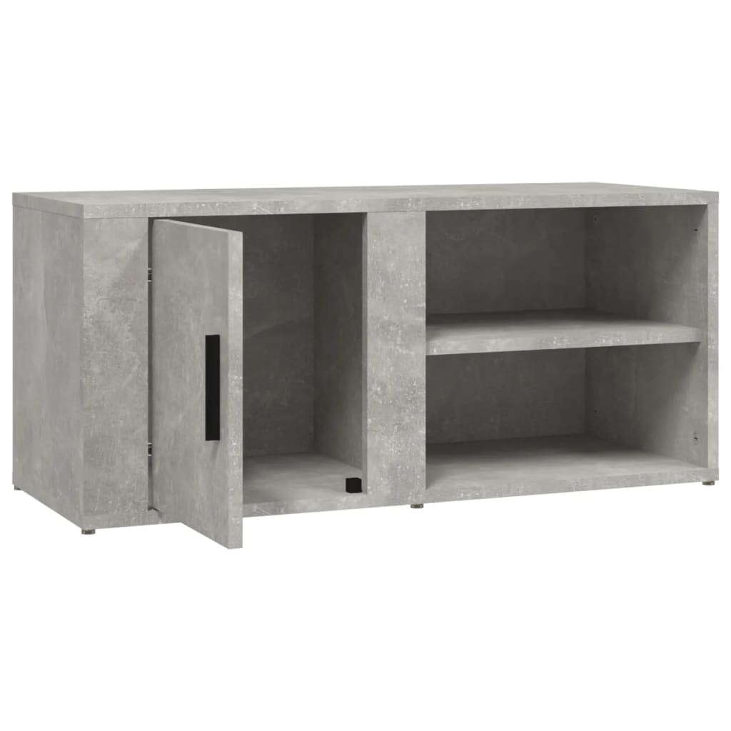 vidaXL Meuble TV Gris béton 80x31,5x36 cm Bois d'ingénierie