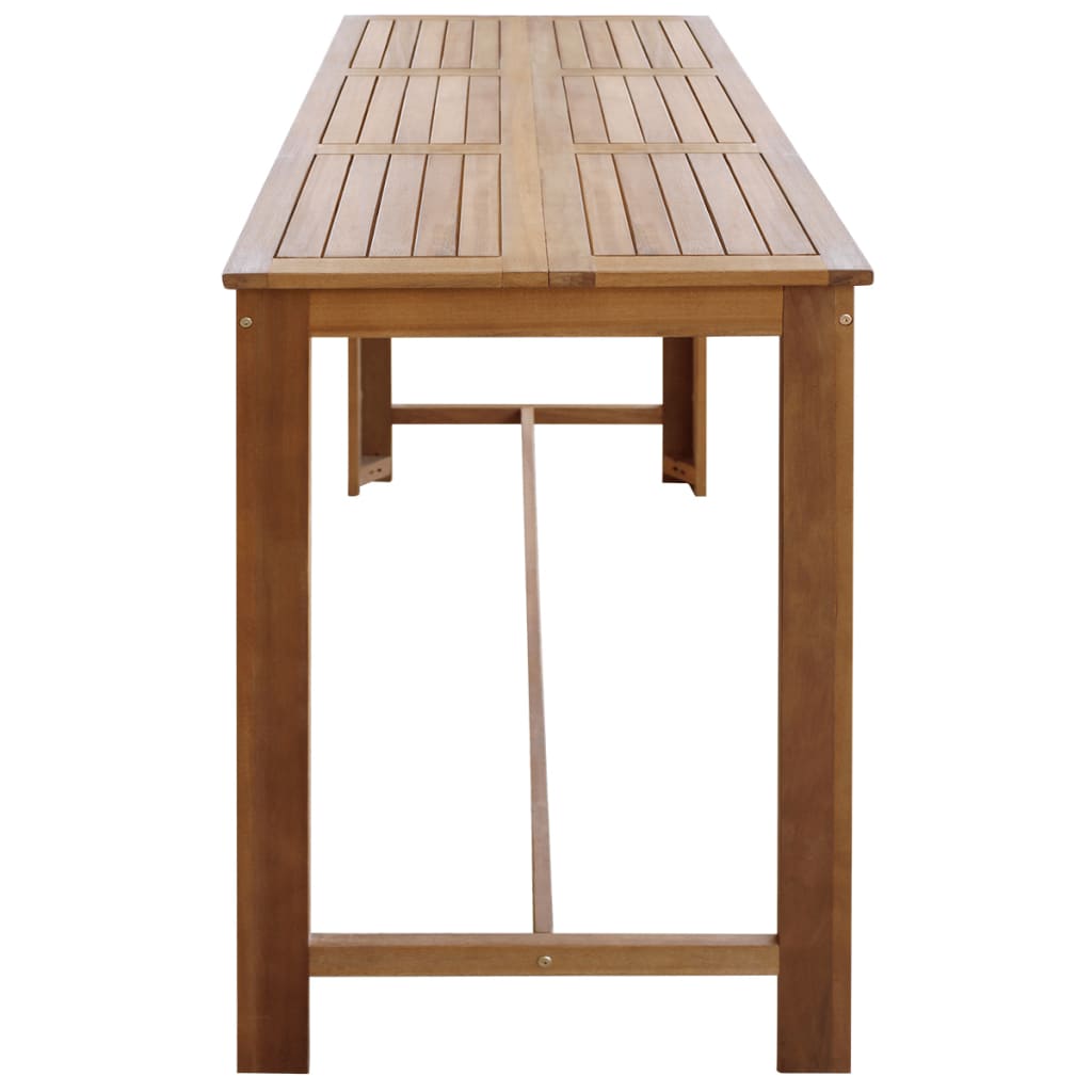 vidaXL Table de bar Bois d'acacia massif 150x70x105 cm