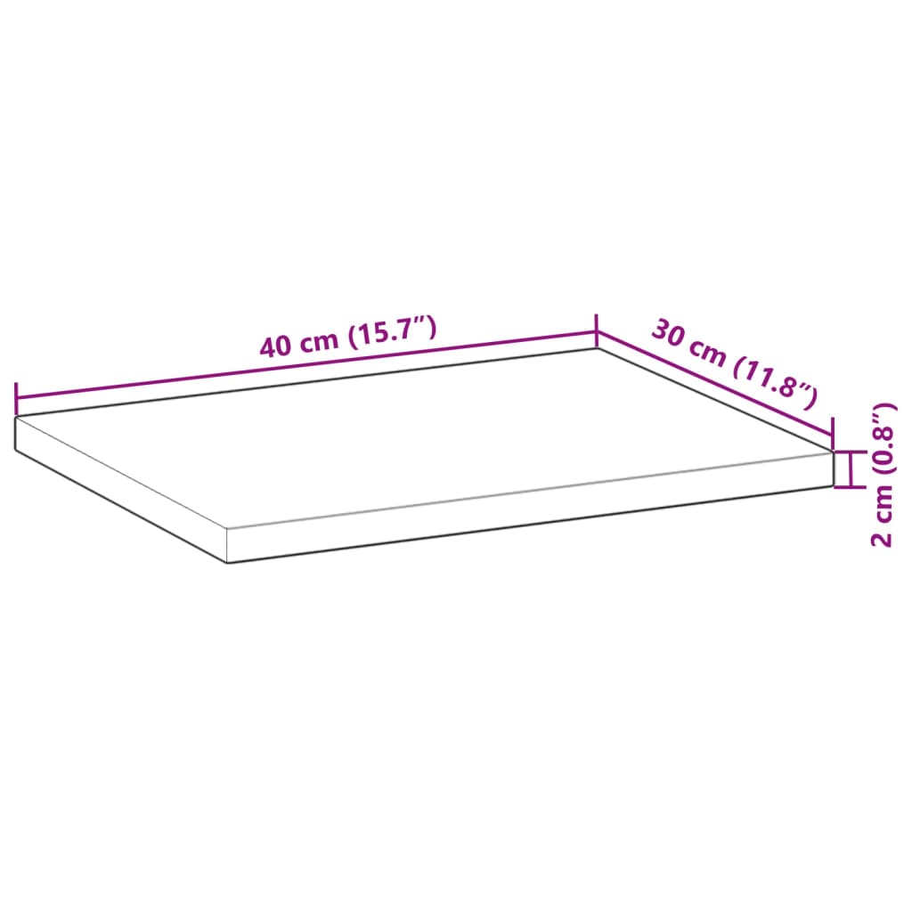 vidaXL Étagères flottantes 2 pcs 40x30x2 cm acacia massif à l'huile