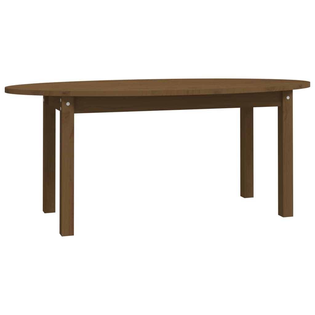 vidaXL Table basse Marron miel 110x55x45 cm Bois massif de pin