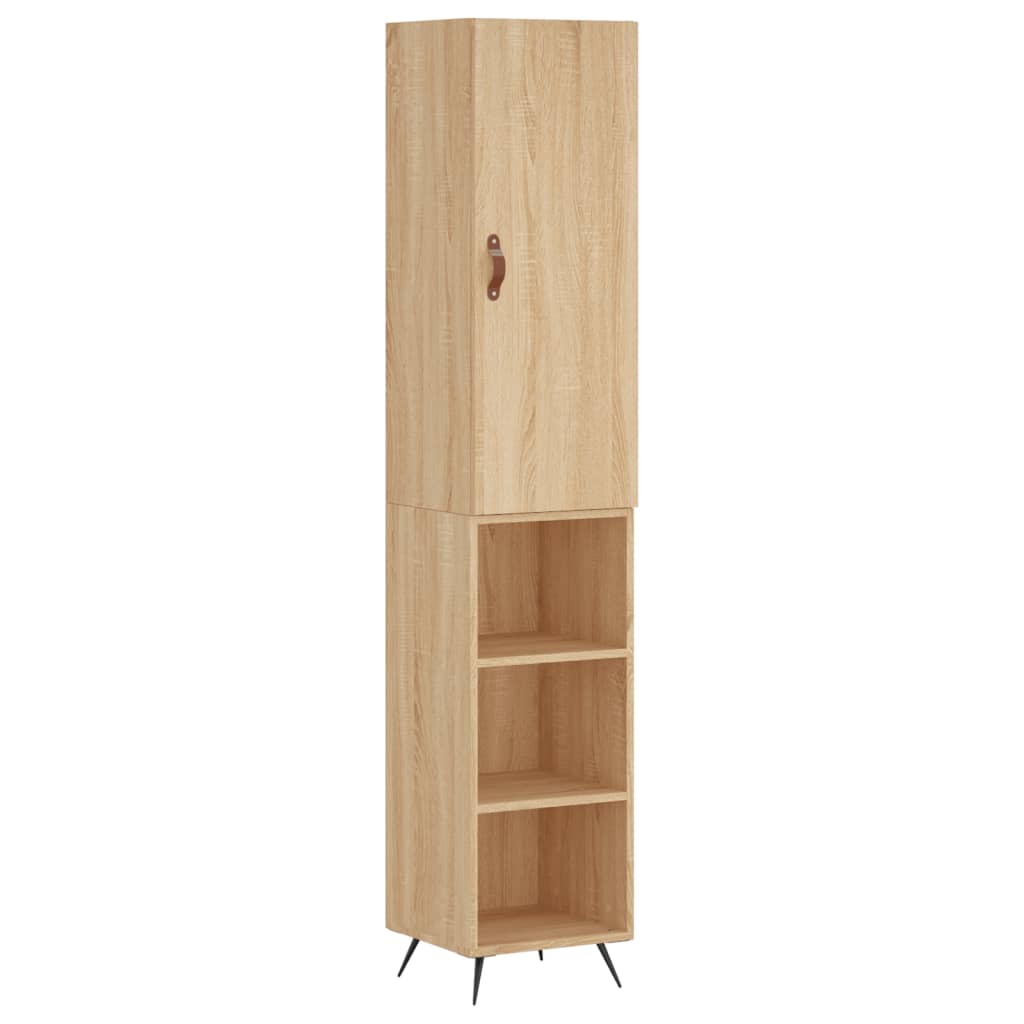 vidaXL Buffet haut Chêne sonoma 34,5x34x180 cm Bois d'ingénierie