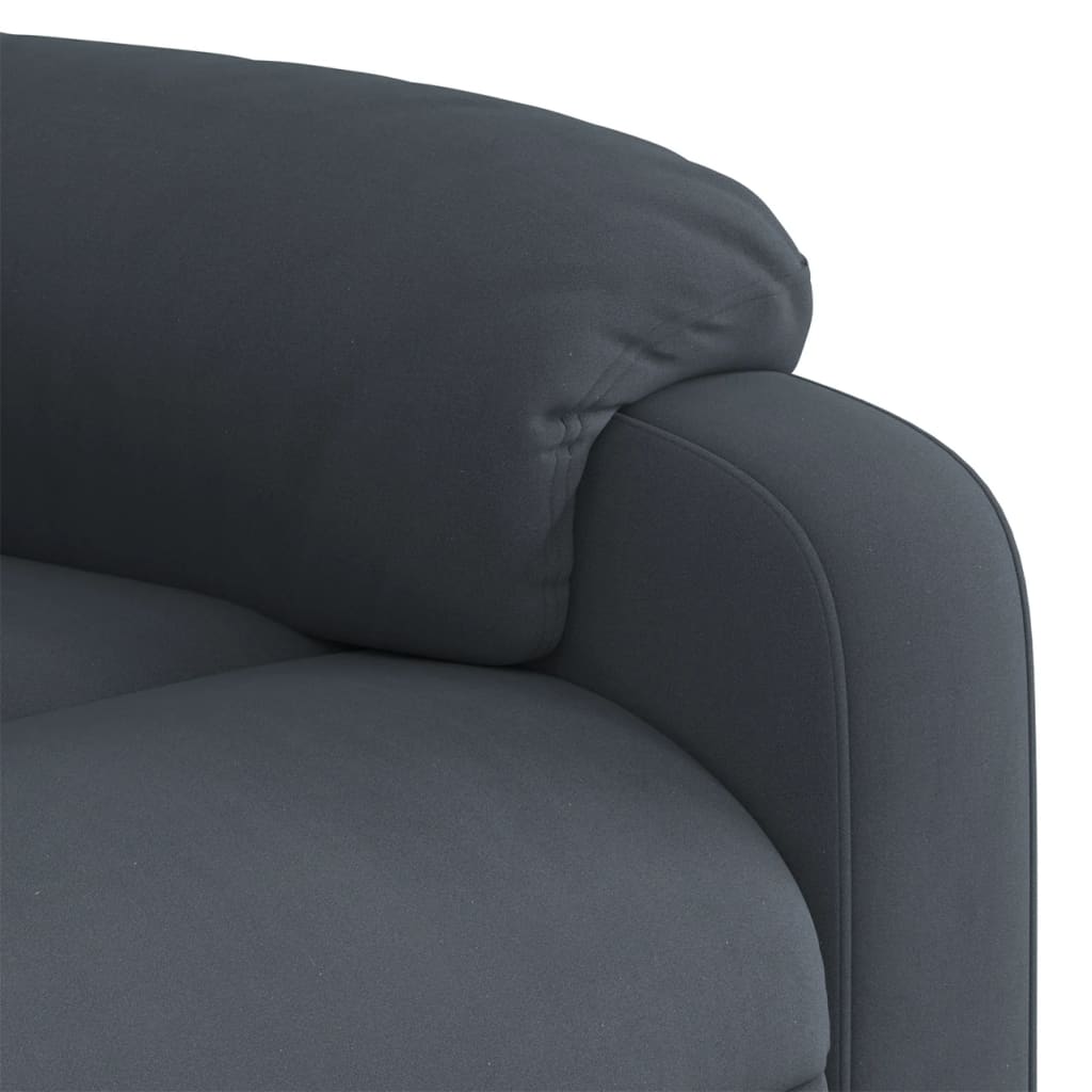 vidaXL Fauteuil inclinable de massage électrique gris foncé velours