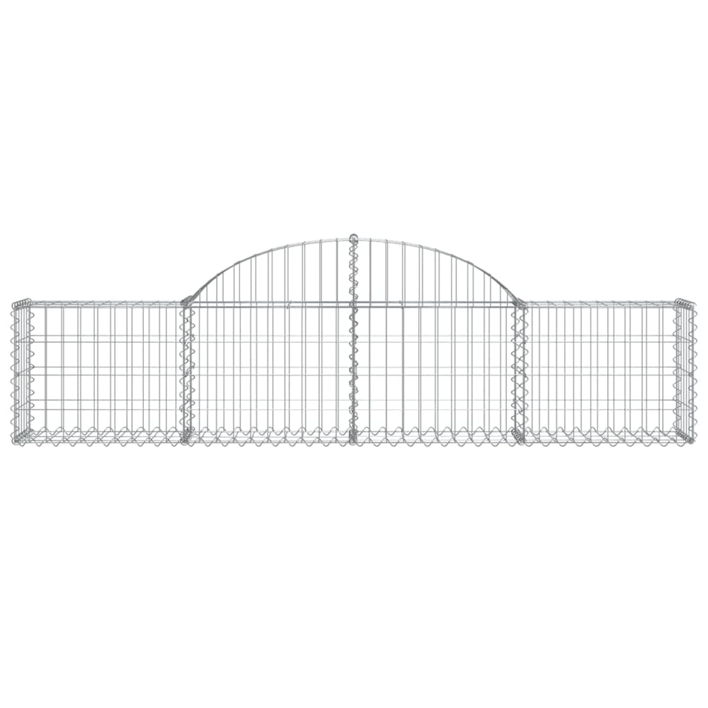 vidaXL Paniers à gabions arqués 20 pcs 200x30x40/60 cm Fer galvanisé