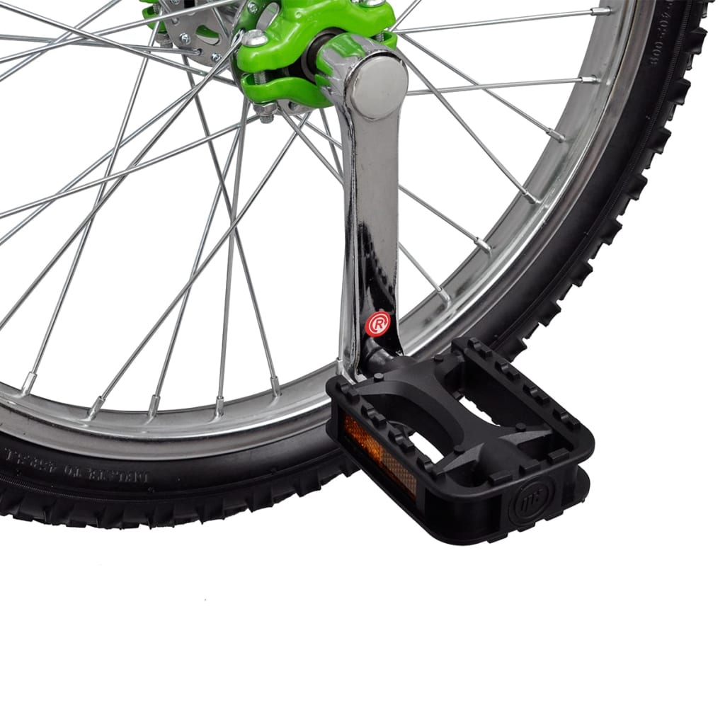 vidaXL Monocycle ajustable vert 16 pouces