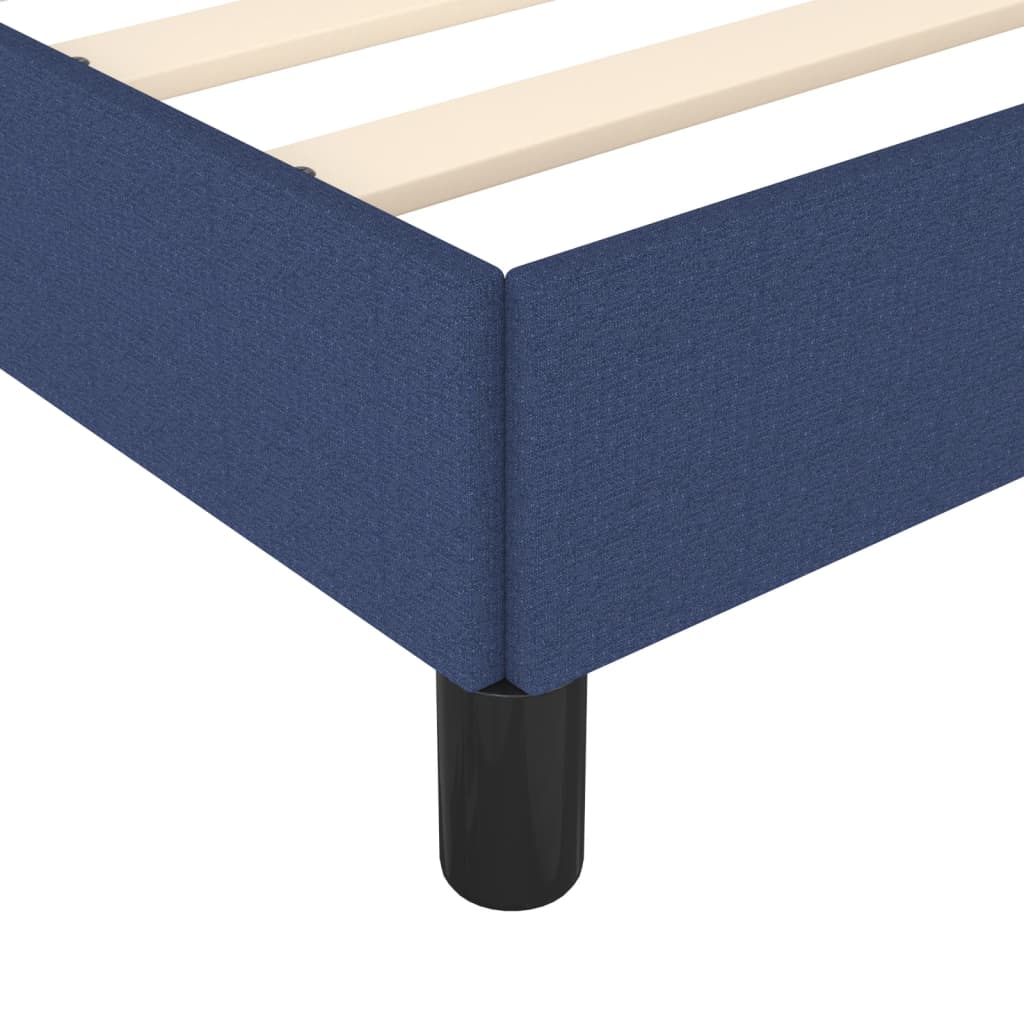 vidaXL Cadre de lit sans matelas bleu 120x190 cm tissu