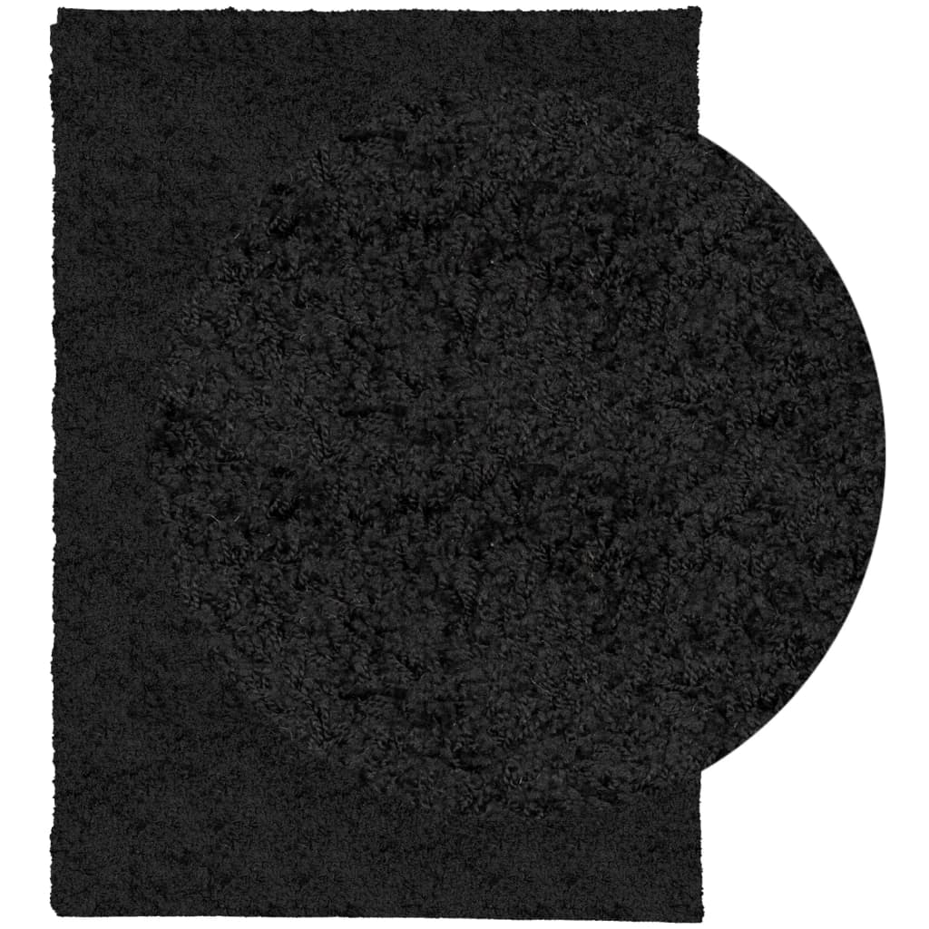 vidaXL Tapis shaggy PAMPLONA poils longs moderne noir 200x280 cm