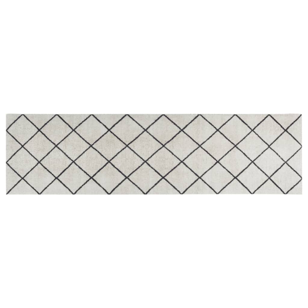 vidaXL Tapis de cuisine lavable impression carrée 45x150 cm velours