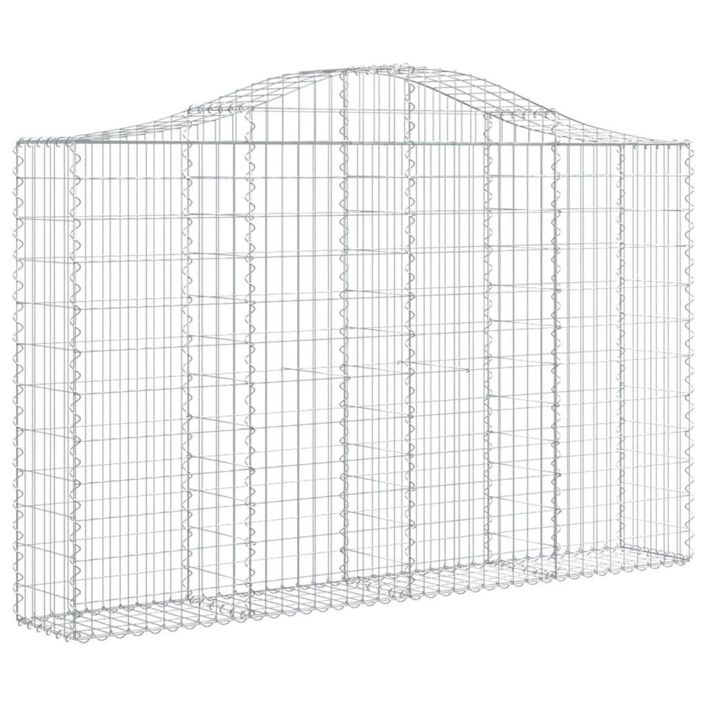 vidaXL Paniers à gabions arqués 8 pcs 200x30x120/140 cm Fer galvanisé