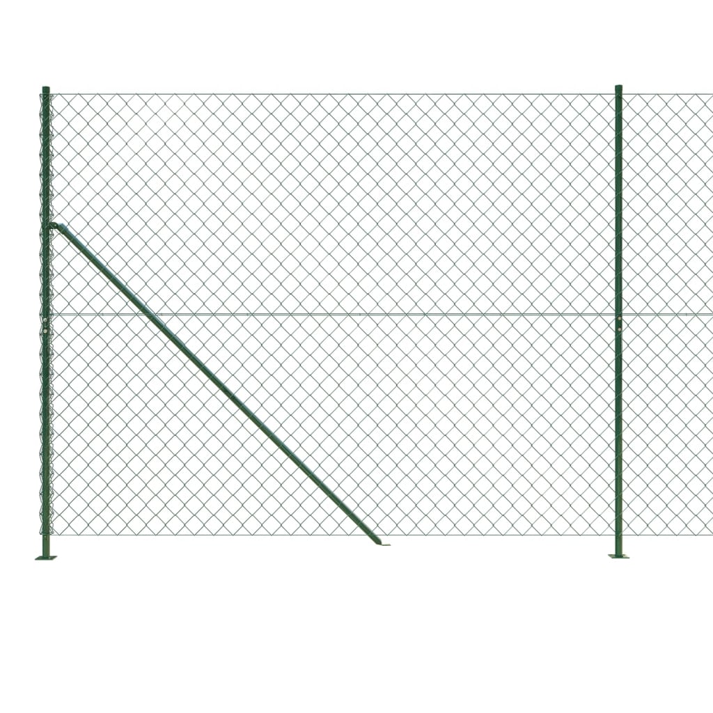 vidaXL Clôture à mailles losangées avec bride vert 1,6x10 m