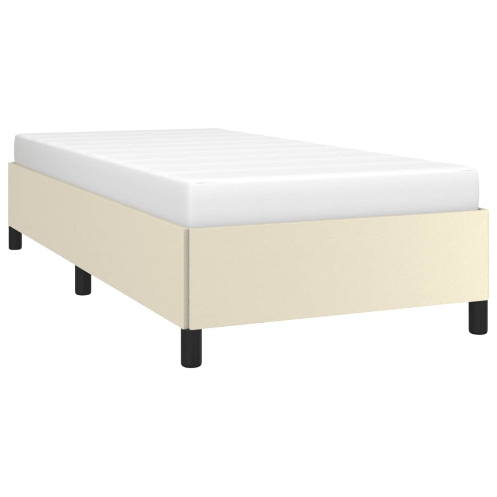 vidaXL Cadre de lit sans matelas crème 90x190 cm similicuir