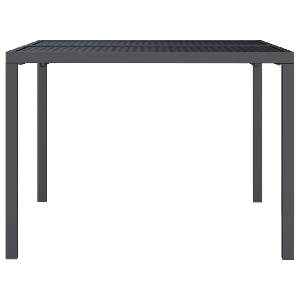 vidaXL Table de jardin anthracite 100x100x72 cm acier