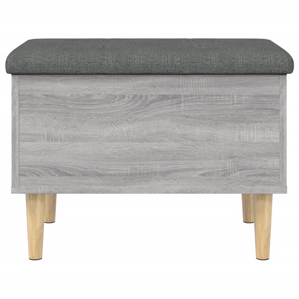 vidaXL Banc de rangement sonoma gris 62x42x46 cm bois d'ingénierie