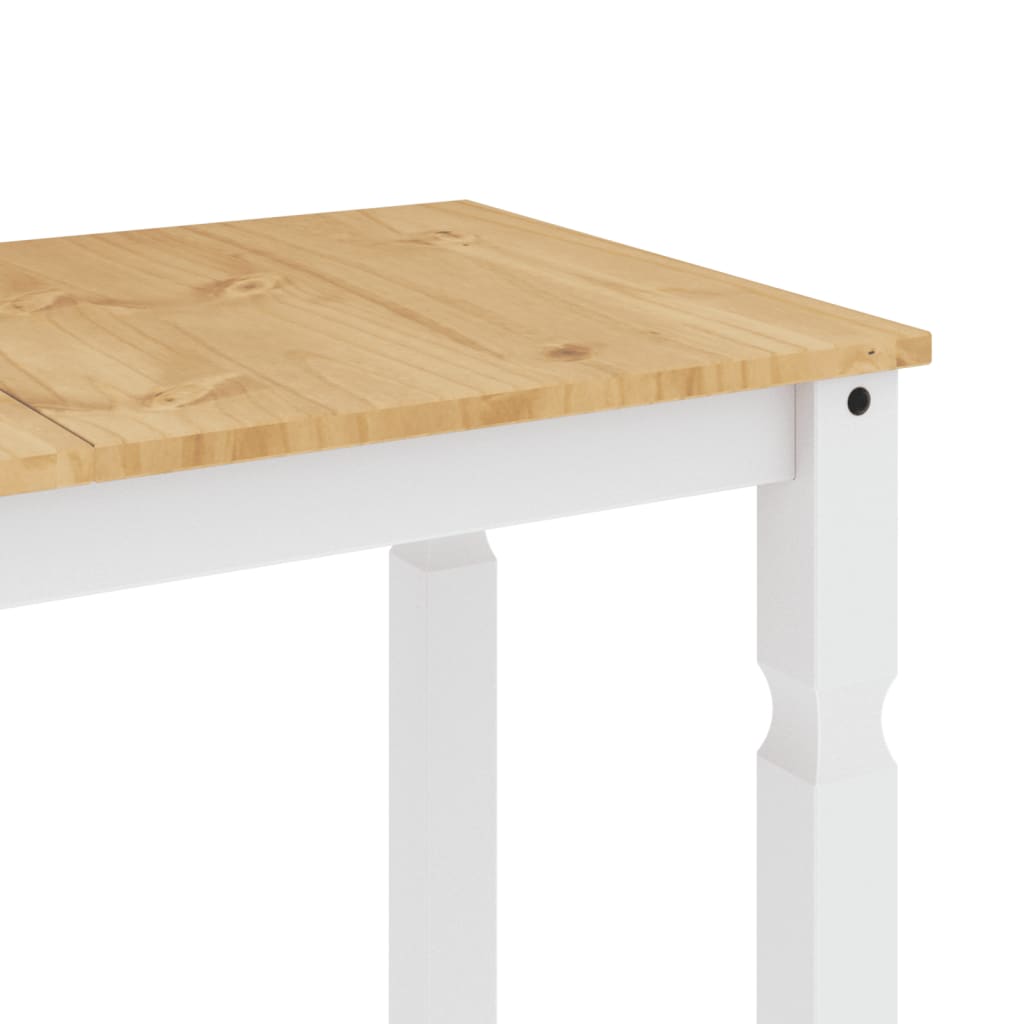 vidaXL Table à manger Corona blanc 180x90x75 cm bois massif de pin