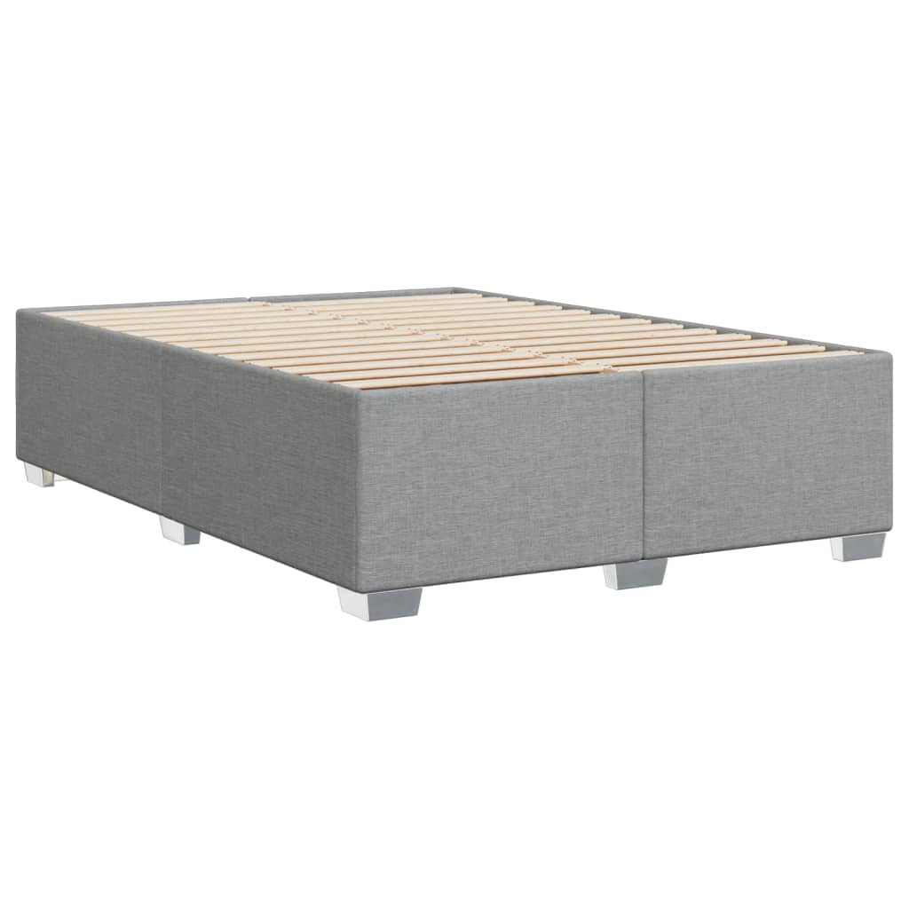 vidaXL Cadre de lit sans matelas gris clair 140x200 cm tissu