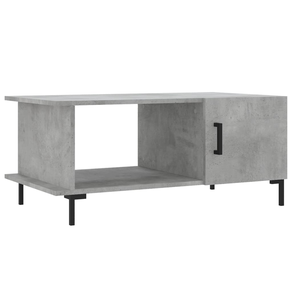 vidaXL Table basse gris béton 90x50x40 cm bois d'ingénierie