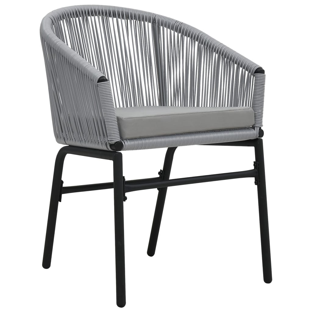 vidaXL Chaises de jardin lot de 2 Anthracite Rotin PE