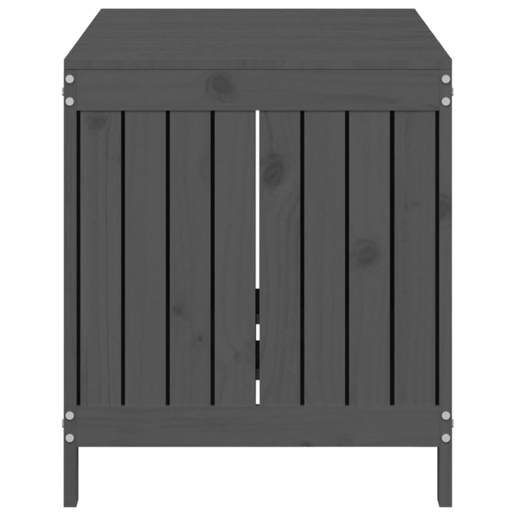 vidaXL Boîte de rangement de jardin Gris 121x55x64 cm Bois de pin