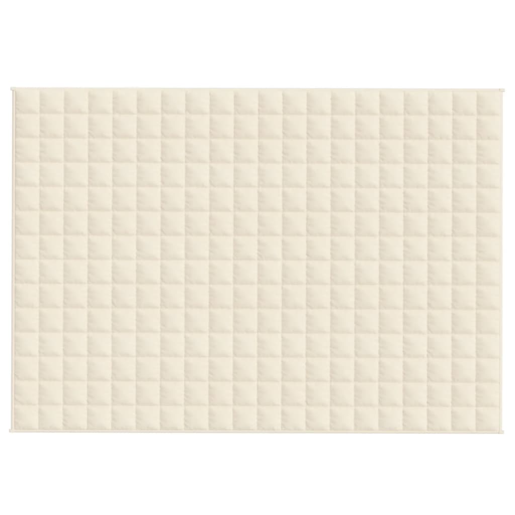 vidaXL Couverture lestée Crème clair 138x200 cm 10 kg Tissu