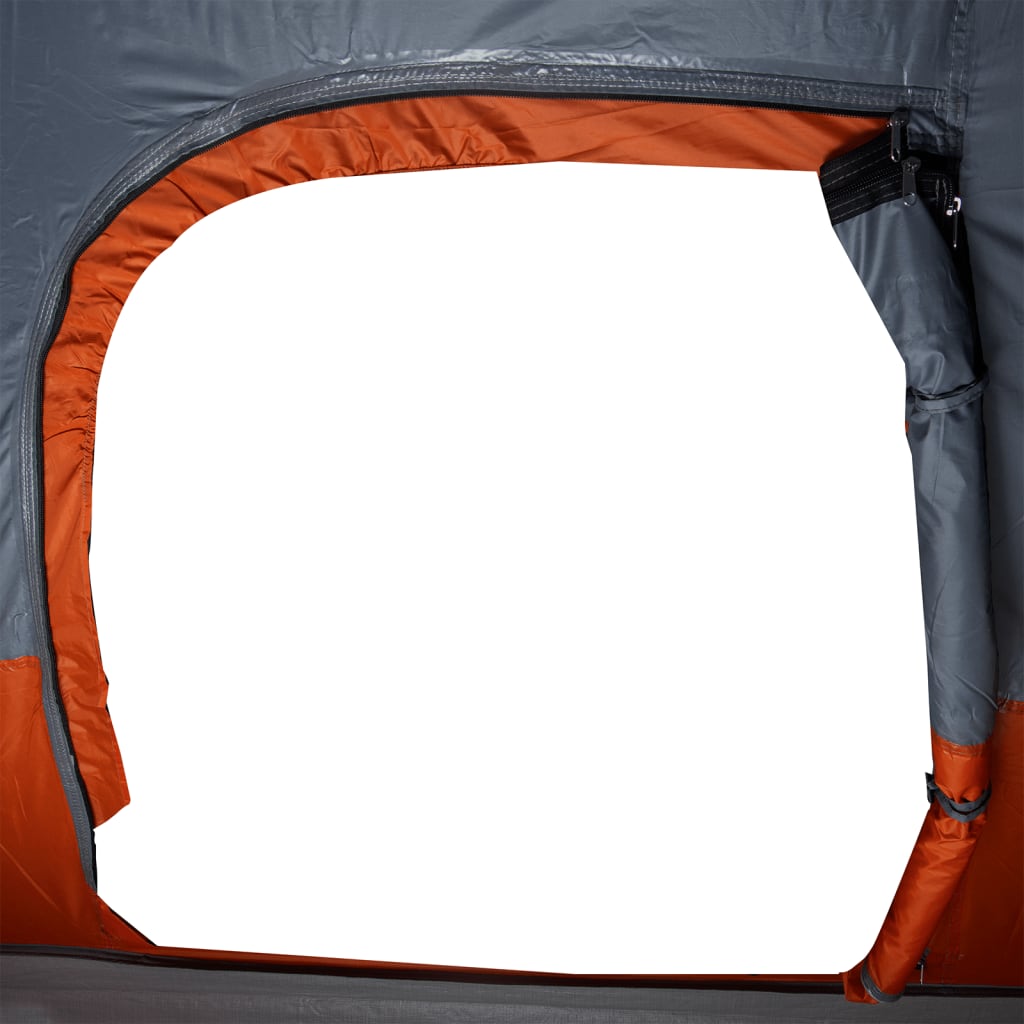 vidaXL Tente de camping à dôme 2 personnes gris et orange imperméable