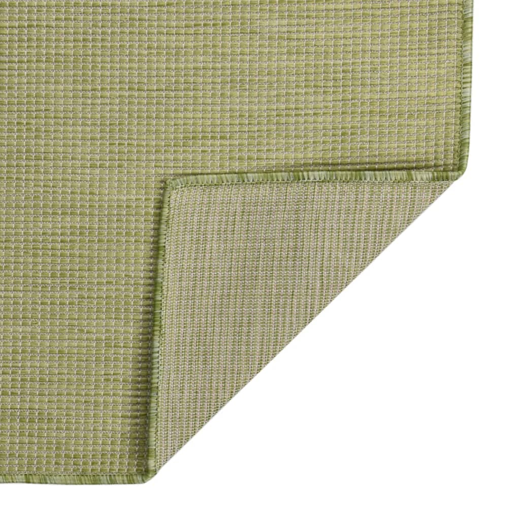 vidaXL Tapis à tissage plat d'extérieur 80x250 cm Vert