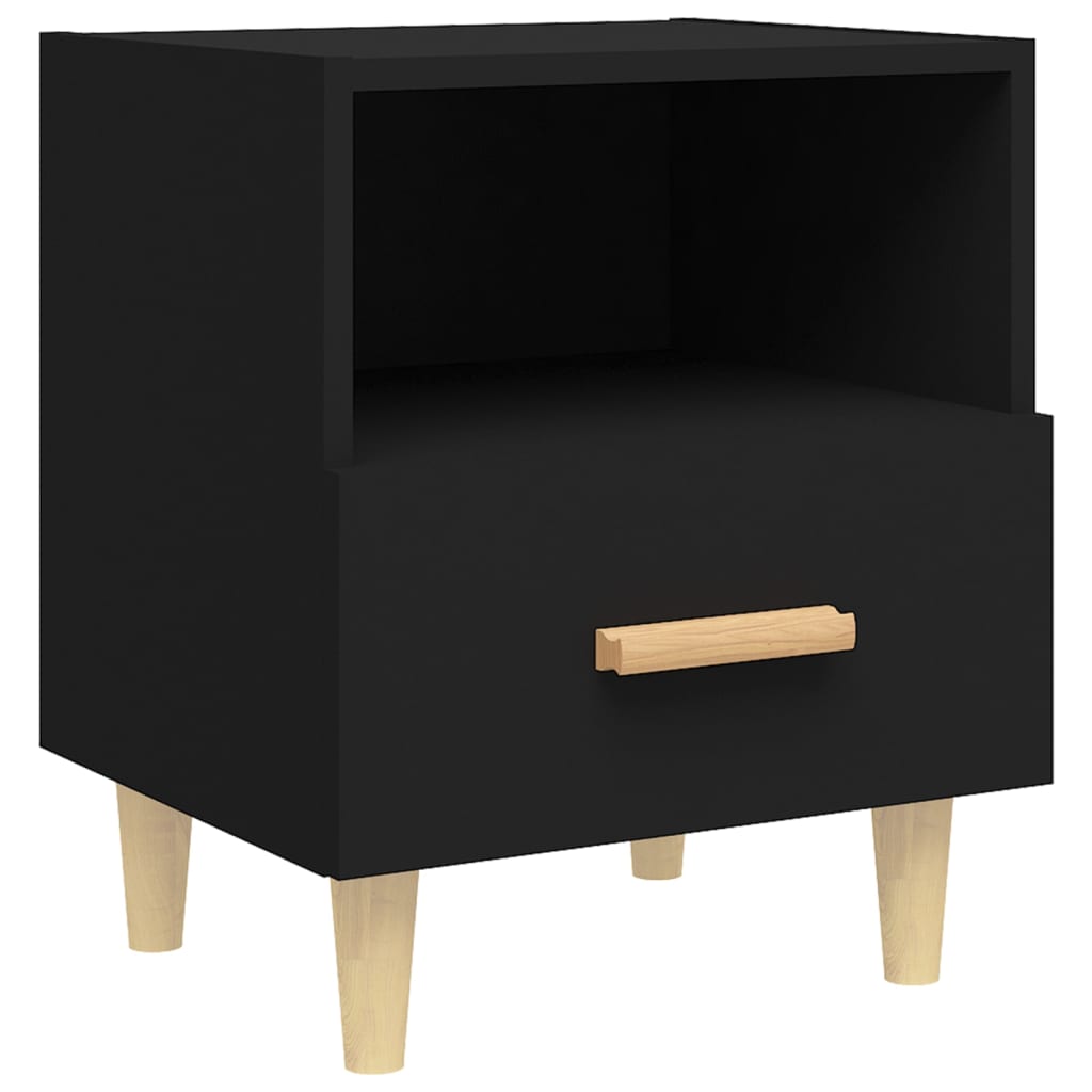 vidaXL Table de chevet Noir 40x35x47 cm