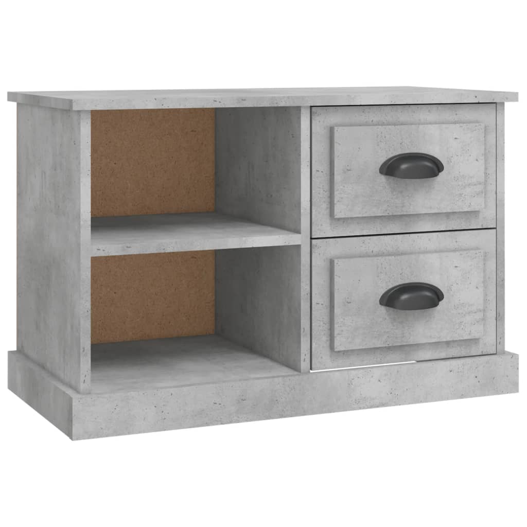 vidaXL Meuble TV gris béton 73x35,5x47,5 cm bois d'ingénierie