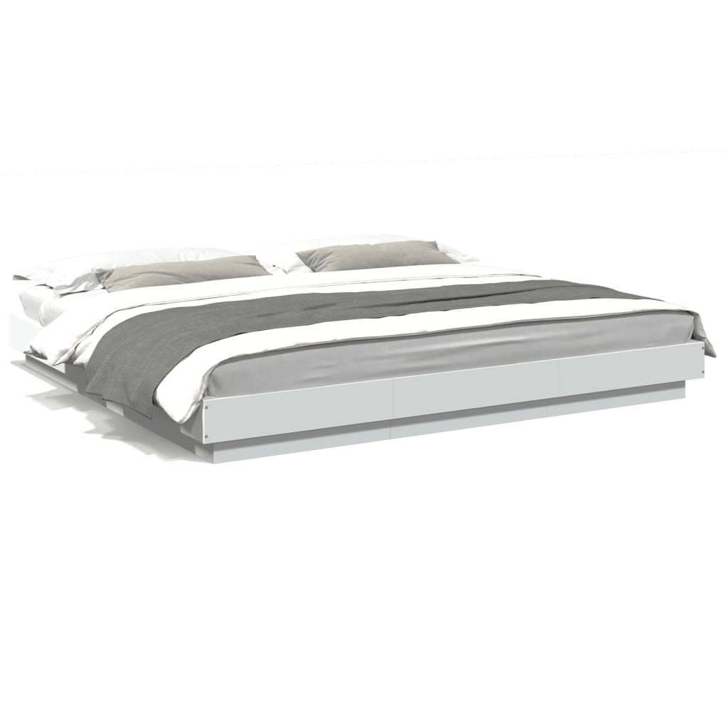 vidaXL Cadre de lit sans matelas blanc 200x200 cm