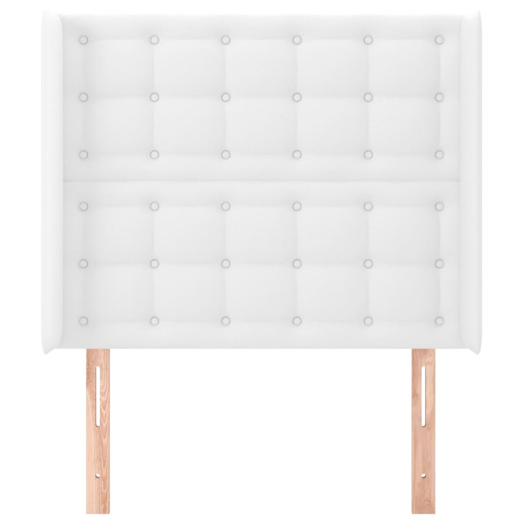 vidaXL Tête de lit avec oreilles Blanc 103x16x118/128 cm Similicuir