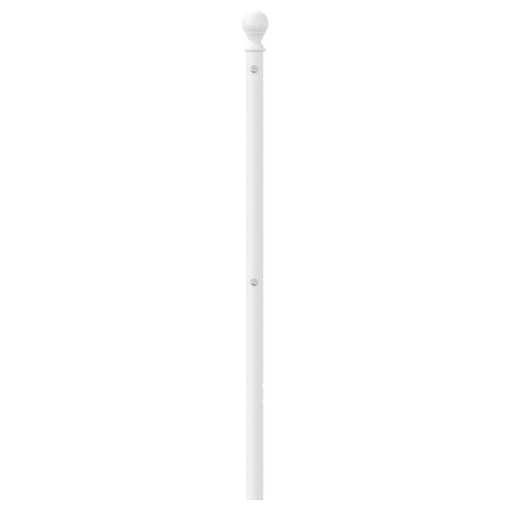 vidaXL Tête de lit métal blanc 200 cm