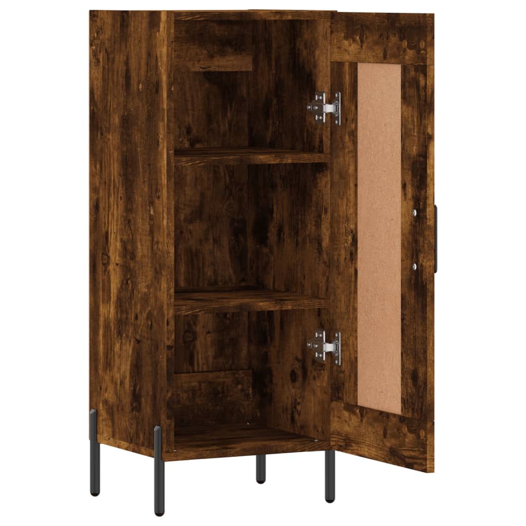 vidaXL Buffet Chêne fumé 34,5x34x90 cm Bois d'ingénierie