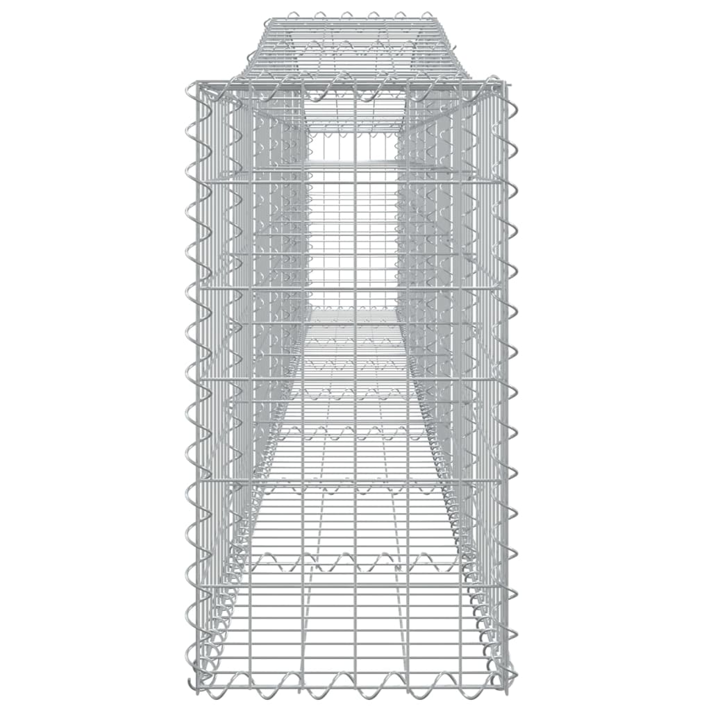 vidaXL Panier de gabions arqué 400x30x60/80 cm Fer galvanisé