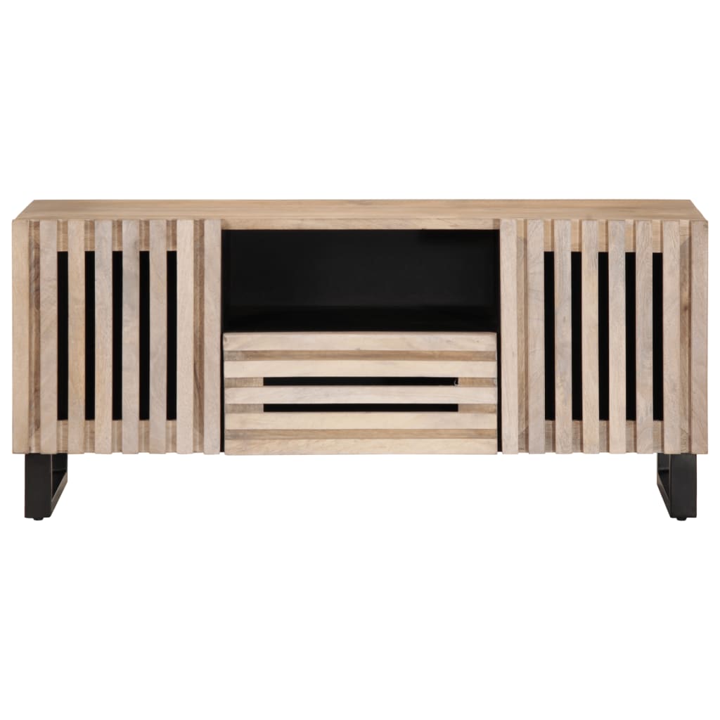 vidaXL Meuble TV 100x34x46 cm bois massif de manguier